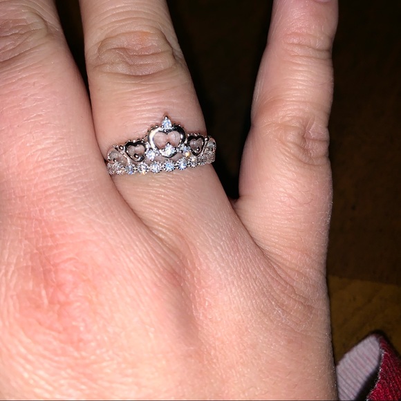 Disney Jewelry - Princess Tiara Silver CZHeart Ring Only for Divas!
